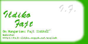 ildiko fajt business card